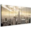 murando - Quadri Moderni per Soggiorno, New York, 200x80 cm | Chiodi Inclusi, 5 Pezzi, Quadro Moderno, Stampa su Tela, Componibili, Resistenti Allo Sbiadimento, Produzione Europea