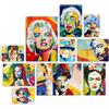 Giallobus - Set 10 quadri Multi pannello - Personaggi famosi - Legno Mdf - - 2 x 42x29,7cm - 4 x 29,7x21cm - 4 x 21x14,85cm - - Pronti da appendere - Quadri moderni per la casa