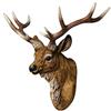 RTGGSEL Retro, in resina simulata, testa di cervo finta, decorazione da parete, taxidermia, testa di animale, ornamento, scultura, decorazione da parete (42,9 cm X 40 cm X 24,9 cm)