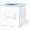 Wusejosapi Scatola di Carta Bianco-Blu, Scatola per Matrimonio, Scatola per Lotteria con Slot per Matrimoni, Compleanni, Baby Shower, anniversari e Tutte Le celebrazioni Festive