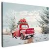 MuchoWow© Quadri Con Cornice Decorazione Quadri Per Camera Da Letto | 60x40 cm - Quadretti Da Parete Moderni Quadro Moderno Soggiorno Grande Foto Su Tela Auto - Rosso - Regali - Inverno - Natale