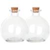 Magic Season Bottiglie di Vetro Decorative con Tappi di Sughero - Bottiglie da Pozione da 260 ml (2 Pezzi)