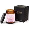 Generic Regalo Amica Donna - Candela Profumata Lavanda 200g Compleanno | Candela alla lavanda, 200g, in elegante vetro ambrato. Idea regalo amica, per donna, compleanno o San Valentino.