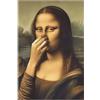 Teksome Divertente Monnalisa Arte da parete per il bagno, Pizzicare il naso Mona Lisa Immagine classica pittura, Umorismo Toilet Arts Vintage Stravagante Stampa poster per ils bagno Decorazione della casa