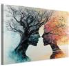 murando - Quadro Moderno per Camera da Letto, Volti Astratti Alberi 60x40cm | Chiodi Inclusi, 1 Pezzo, Stampa su Tela, Decorazione da Parete, Resistenti Allo Sbiadimento, Produzione Europea