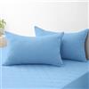 Ystyle Federe Copricuscini Letto 50x80cm (Set di 2), Blu | Federa Cuscino Letto Morbida, Super Traspirante, Chiusura a Busta, Federa da Cuscino Antiacaro e Ipoallergico