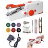 BTACGWP Macchina da Cucire Elettrica Mini Portatile, 1 Pezzo + Cavo USB-C, Ricaricabile Wireless per Riparazioni Immediate Abiti, Leggera con Design Compatto.(Senza Batteria)
