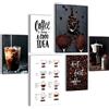 Novart Quadros Caffè - Nessuna Cornice Necessaria - Collage Moderno Coffee Bar - Cucina Sala Da Pranzo - N027663a