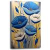 Printerland Quadri Moderni Soggiorno Verticale Papavero FIORI Quadro moderno FIORE da Parete grande XXL Stampa su tela Canvas Decorazione Murale muro Arredo Camera da letto Cucina (9, 40x70 cm, Canvas intelaiato)