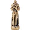 KUSTOM ART Santino Soprammobile Ornamentale Statua Religiosa San Padre Pio da Pietralcina Metallo Dorato Altezza 16cm