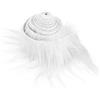 Lusofie Pelliccia Sintetica Pelosa Strisce Pretagliate 2x60 Pollici Peluche Tessuto di Pelliccia Bianca Soffice Artigianale per Barba Gnomi Capelli di Babbo Natale Nano Costume Artigianale Fai Da Te