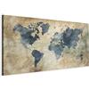 murando - Quadro Moderno Grande Dimensioni Soggiorno, Mappamondo 200x100cm | Facile da Montare, 1 Pezzo, Quadri Moderni, Grandi Dimensioni, Tela Strutturata, Decorazione da Muro, Produzione Europea