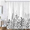 Generic Tenda Doccia Eucalipto Grigio Impermeabile in Poliestere Tessuto Tende da Doccia Piante ad Acquerello 3D Antimuffa Shower Curtain 100x200 Tenda Vasca da Bagno Lavabile in lavatrice con 8 Ganci C.2900