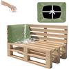 SYLC Impermeabili Fodere Per Cuscini Pallet Da Esterno, Elastico Terciopelo Copri Cuscini Per Bancali, Protezione Per Mobili Divano Giardino Lavabile (Avocado,Cornerback 60×40×10/20cm)
