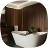 Rea - Specchio TOP 70X70 70x70 - Bicchiere - Quadrato - 70 x 70 x 2 cm