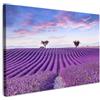 MuchoWow© Quadri Moderni Soggiorno su Tela Quadro Canvas Foto Dipinti | 120x80 cm - Camera da Letto Decorazioni Pareti Lavanda - Natura - Viola - Alberi - Fiori