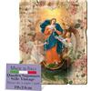 F.LLI BONELLA FRATELLI BONELLA - Quadro Madonna Qui dissolve i nodi testurati vintage - Legno di pioppo 8 mm - per camera da letto 19 x 24 cm - 100% Made in Italy