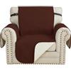 CYCMACO Copripoltrona 1 Posto Antiscivolo Con Braccioli, Café | Copridivano Trapuntato Antiscivolo, Copri Divano Antigraffio Per Gatto, Universale Sofa Cover Antimacchia