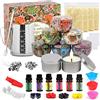 TEPENAR Kit per realizzare candele profumate fai da te, set di candele fai da te con profumo di cera d'api da, 8 barattoli per candele, 6 oli profumati, 8 blocchi coloranti, 500 ml, ecc. Crea le tue candele