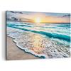 ARTTOR Quadri Moderni su Tela 120x80 cm Stampe da Parete Paesaggi Marino - 3621 | Mare Onda Spiaggia Quadro Decorativo Grande XXL 1 pezzo Soggiorno Camera da Letto Arte da Parete Decorazione da Parete ARTTOR