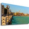 Printerland Quadri Moderni CITTA' ITALIA città Quadro moderno da Parete XXL grande Stampa su tela Canvas Decorazione Murale muro Soggiorno Arredo Camera da letto Cucina (BARI, 30x50 cm)