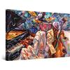 Startonight Quadro su Tela Pittura Arancia Musica JAZZ- Grandi Quadri Moderni Astratti - Stampe Grande per Soggiorno Stampe Incorniciate 80x120 cm, Decorazione Parete, Idea Regalo Elegante