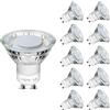 Lepro Lampadina LED GU10, Faretti LED GU10 4W (Equivalente a 50W) Bianco Caldo 2700K 350 lumen Lampadine LED 120° Angolo del Fascio, Non Dimmerabili, Nessuno Sfarfallio (Confezione da 10 pezzi)