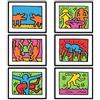 Milk And Coffee Lab MilkAndCoffeeLab® - Keith Haring - Set 6 Immagini cm 25x20, stampe artistiche da parete, per soggiorno, camera da letto, corridoio ecc. poster di Pittori famosi. Senza cornice. (Haring 3, cm 25x20)