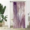 Xiaoterna Tenda da doccia in marmo Tenda da bagno Spruzzo in oro viola bianco spruzzi d'oro tenda da doccia in marmo colorato tessuto impermeabile lavabile in lavatrice 90 x 180 cm