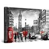 Startonight Quadro su Tela Big Ben London Nero Bianco Rosso - Quadri Moderni Paesaggio - Stampe Camere da Letto Stampe Incorniciate 60x90 cm, Decorazione Parete, Idea Regalo Elegante