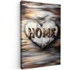 MuchoWow© Quadro Su Tela Grandi Dimensioni Quadri Moderni Soggiorno Stampa | 80x120 cm - Di Foto Decorazione Camera Letto Da Parete Con Cornice Dipinti Casa - Cuore - Aspetto legno - Amore