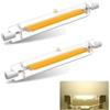 Homesally Lampadina LED R7S 118mm 20W Dimmerabile, Lampadina Lineare a Filamento COB, Tipo chip, Luce a Doppia Estremità, Sostituzione Alogena 200W, 360 Gradi per Proiettore,Natural white,78mm 10W 2pcs