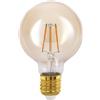 EGLO connect.z Smart Home lampadina Led E27, G80, ZigBee, app e controllo | vocale, dimmerabile, bianco caldo, 500 lumen, 5 W, lampadina vintage ambra