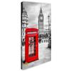 Wallazz Quadri Moderni Soggiorno Londra, Big Ben, Telephone, Skyline - 100% Made in Italy - Stampa HD su Tela Canvas - Quadro Camera da Letto - Qualità Artigianale - 70x140cm