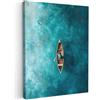MuchoWow© Quadri Camera Da Letto Stampe Da Parete Quadro Su Tela Moderni | 30x40 cm - Decorazioni Murali Soggiorno Foto Quadretti Ingresso Casa Muro Barca - Acqua - Blu