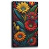 Printerland Quadri Moderni Soggiorno Verticale FIORI Quadro moderno FIORE da Parete XXL grande Stampa su tela Canvas Decorazione Murale muro Arredo Camera da letto Cucina (7, 50x100 cm)