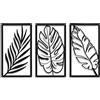 Dkant Quadri Moderni Soggiorno (22x40 cm) - Set di 3 Quadri in Metallo | Decorazione Parete Minimalista per Camera da Letto, Cucina e Ufficio - Naturale e Moderno - Wall Art - Facile Fissaggio