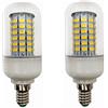WELSUN - Lampadina a LED a bassa tensione, E14, 12 V, 24 V, 36 V, 48 V, 10 W, 5730SMD, 69 LED AC/DC 10-60 V per camper marino, solare luce e fuori rete, 2 pezzi Warm Wite