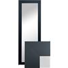 BD ART Specchio da parete decorativo - Specchio per guardaroba - 150 x 50 cm - Nero