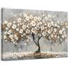 Alptiny Immagine da parete con cornice 30×40 cm - Elegante dipinto su tela con fiori e natura per soggiorno, camera da letto, cucina, ufficio - Motivo paesaggio incluso ganci, chiodi e fissaggio magico con