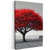 MuchoWow© Quadro Moderno Soggiorno Decorazioni Da Parete Quadri Su Tela Da | 40x60 cm - Salotto Grandi Foto Con Cornice Stampe Su Tela Camera Da LettoAlbero - Rosso - Natura - Bianco e nero - Fiori