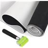 XQZMD Tessuto per copertura tetto, 300 cm x 150 cm, in camoscio con schiuma da 4 mm, riparazione di copertura per auto, rivestimento interno per auto, camper, barche, mobili, fai da te (nero)