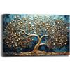 Printerland Quadro Albero della Vita su Tela Canvas, Quadro Moderno da Parete per Soggiorno, Salotto e Camera da Letto, Stampa Artistica Made in Italy Pronta da Appendere (11, 40x70 cm)
