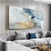 HEHGVCF Quadro da parete grande XXL, per camera da letto, motivo astratto, grigio, blu, oro, moderno, per soggiorno, 1 pezzo, senza cornice (A,60 x 120 cm)