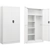 vidaXL Armadio con Ripiani Bianco 90x40x180 cm in Acciaio