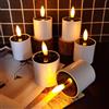 EuroFone Set di 6 candele solari a LED per esterni, impermeabili, con sensore di luce del crepuscolo all'alba, tremolanti per terrazza, giardino, campeggio, decorazione della camera da letto