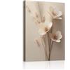 WENGTIAO Stampa su Tela Beige Floreale Con Cornice 30x40 cm | Quadro su Tela Moderne Minimaliste Fiori Pittura Quadro Moderno Soggiorno Camera da Letto Decorazioni Parete