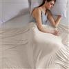 Bedsure Coperta rinfrescante per persone - 220 x 240 cm, Beige | Coperta Rinfrescante Estiva, Fibre Leggere Arc-Chill Q-Max>0,4, per Dormienti Calorosi e Sudorazione Notturna