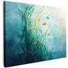MuchoWow© Stampa Su Tela Decorazioni Pareti Canvas Grandi Dimensioni Quadri | 40x30 cm - Con Cornice Moderni Quadro Soggiorno Foto Camera Da Letto Muro Piante Acquatiche - Pesci - Colorato - Acqua