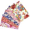 aufodara Set di 5 scampoli di tessuto in cotone per patchwork, 50 x 50 cm, in stile giapponese, stampati con bellissimi motivi floreali dorati, per cucito, trapuntatura, fai da te, artigianato (rosa